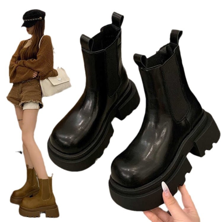 Invisible Heightening Retro Western-style Boots foto 3
