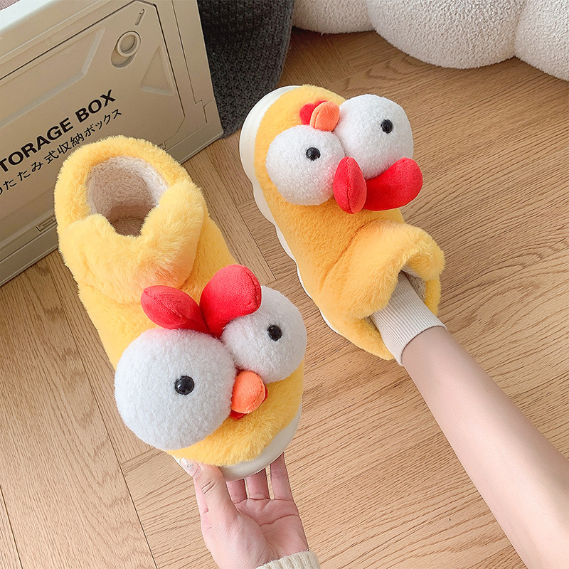 Cute Chick Cotton Slippers Women Winter New Home Indoor foto 5