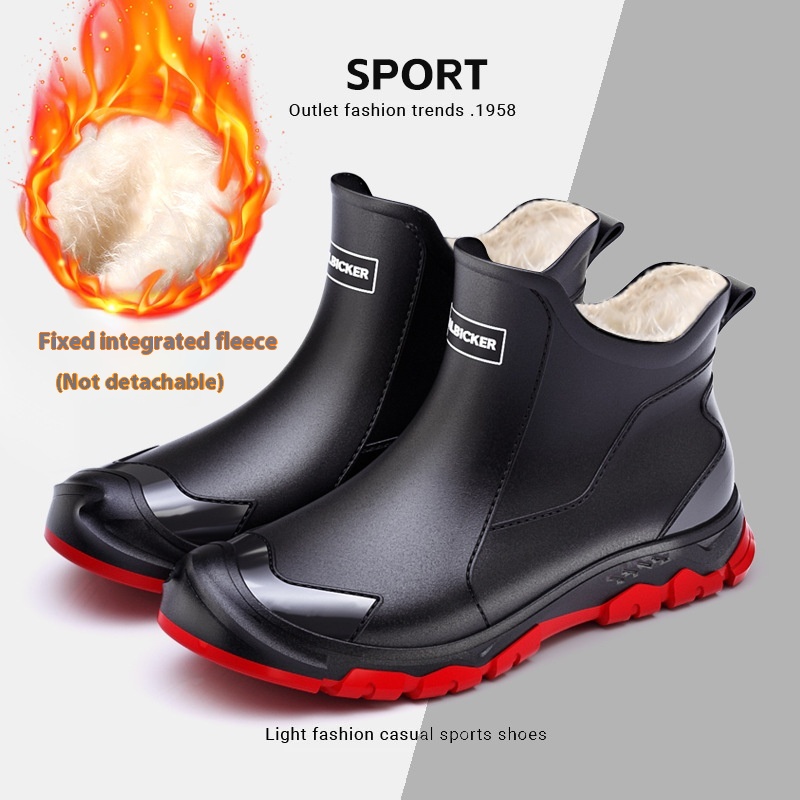 Men's Oversized Rain Boots With Short Sleeves For Winter foto 4