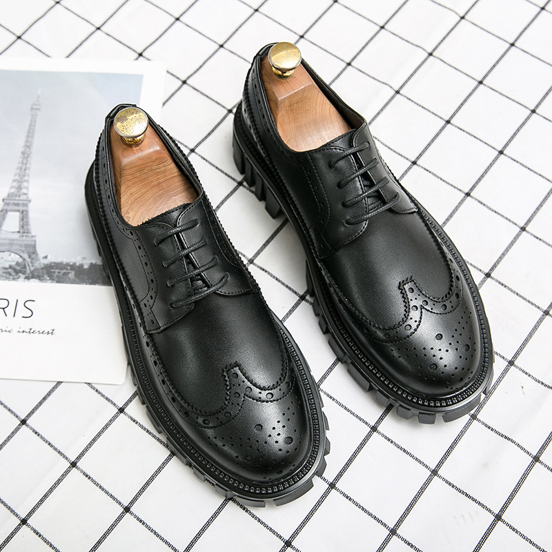 Fashion Business Brogue Leather Shoes Men foto 5