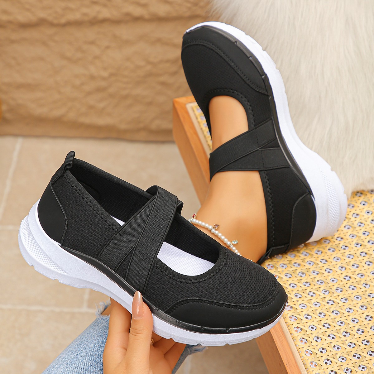 Nurse-style Lace-up Womens Pumps With Round Toes