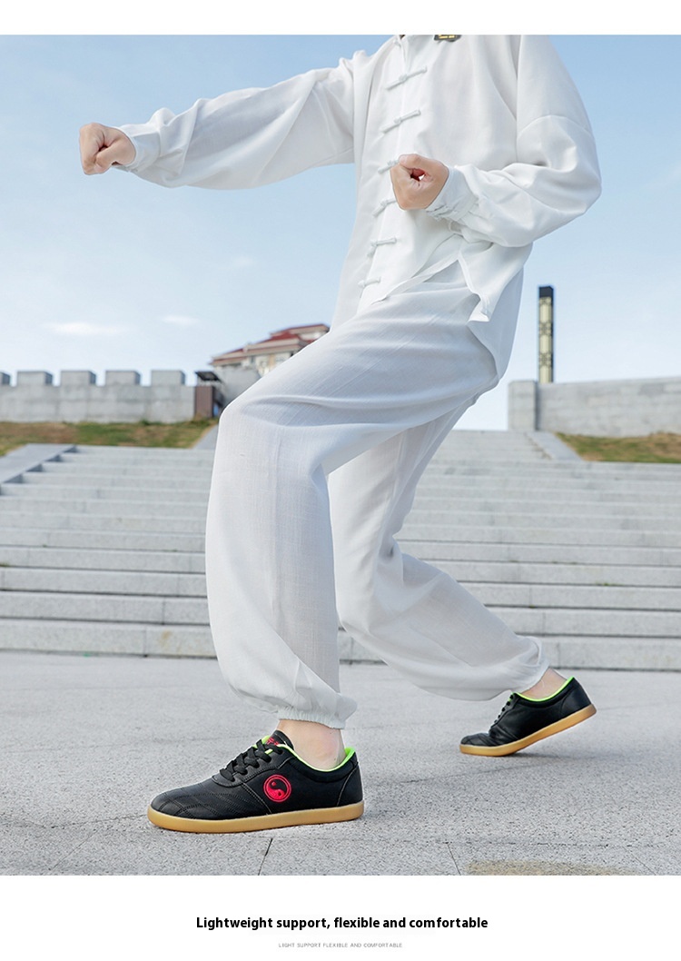 Men's Soft Bottom Lightweight Non-slip Breathable Martial Arts Practice Shoes foto 3