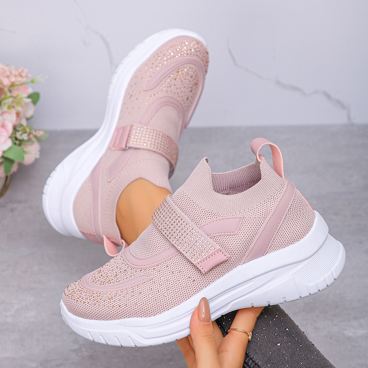 Deep-soled Breathable Wedge Sneakers For Women foto 4