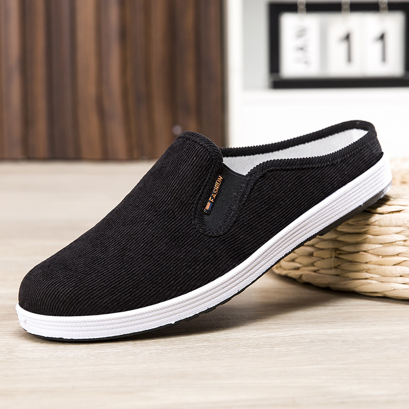 Casual Breathable All-match Sneakers Slip-on Heel-free Half Support Non-slip Men's Shoes foto 5