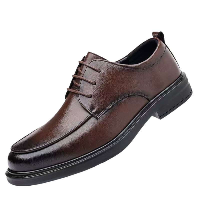 Men's Leather Shoes Spring Fashion New Non-slip Breathable foto 3