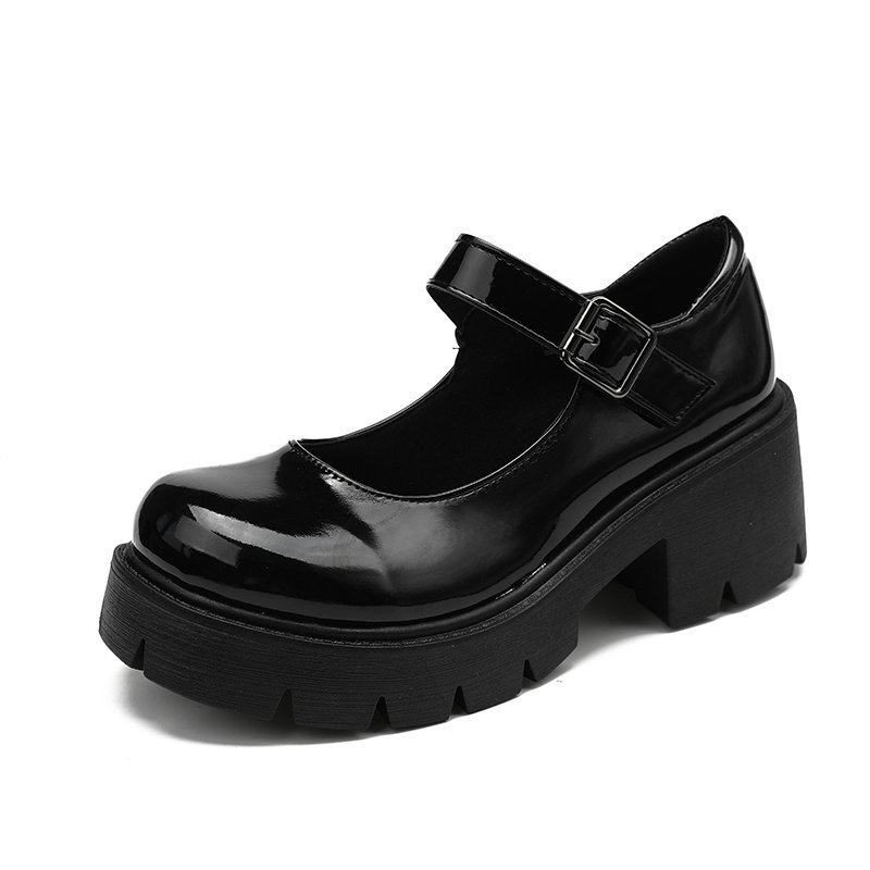 Chunky-heeled Thick-soled JK Uniform Pumps High Heels foto 4