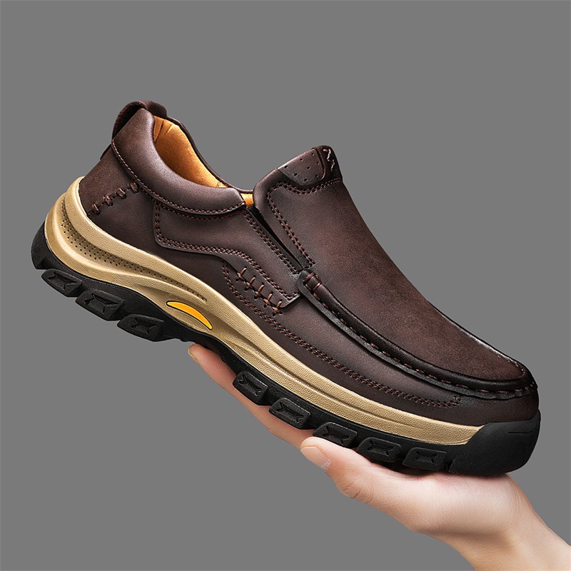 Men's Leather Shoes Thick-soled Outdoor Mountaineering foto 2