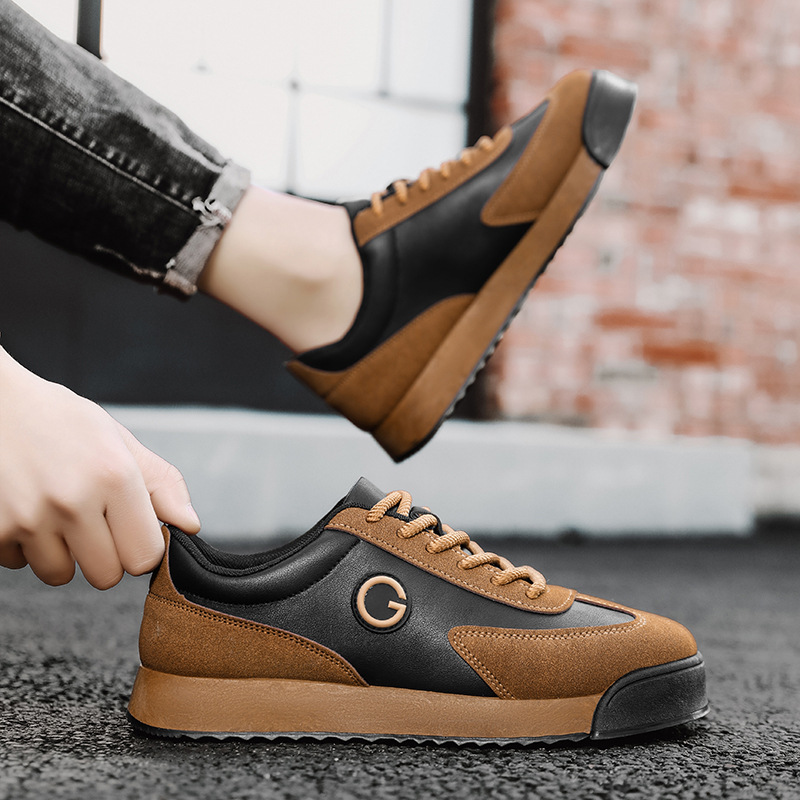 Plus Size Men's Casual Leather Waterproof Flat Shoes foto 4