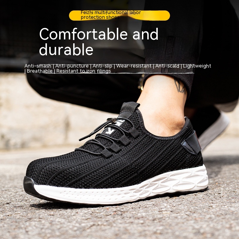 Four Seasons Low Top Anti-smashing And Anti-penetration Steel Toe Cap Safety Shoes foto 5