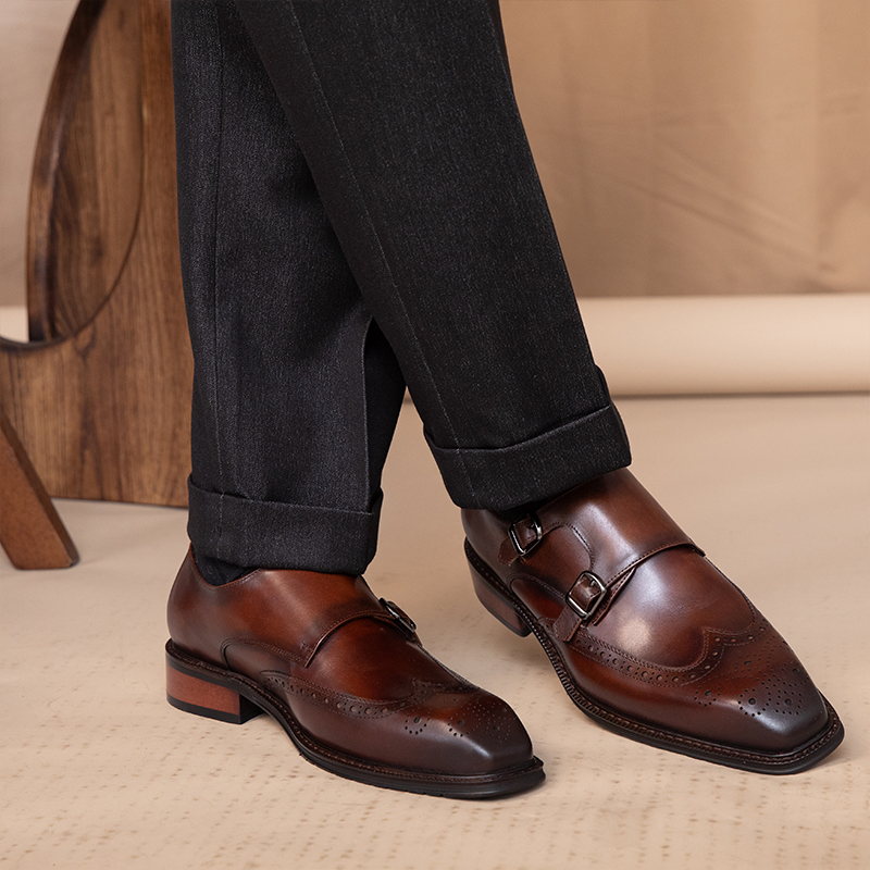 Leisure British Leather Square Toe Shoes foto 2