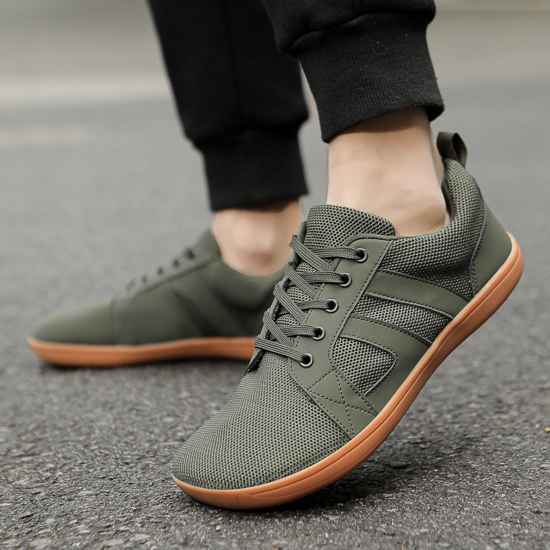 Popular Flat Casual Shoes Men And Women Wide Last Fly-knit Sneakers Couple Fitness Shoes In Stock Wholesale foto 2