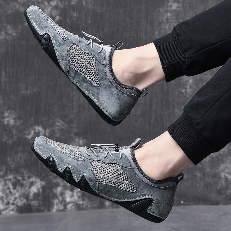 Breathable Slip On Driving Leather Shoes Men's Casual Shoes foto 5