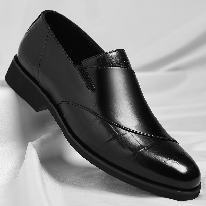 Men's Slip-on Casual Leather Shoes Low-top Business Formal Wear foto 5