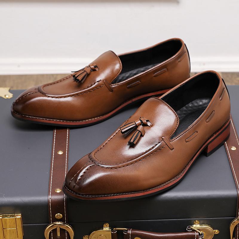 Men's Formal Wear Business Four Seasons New Tassel Small Leather Shoes foto 5