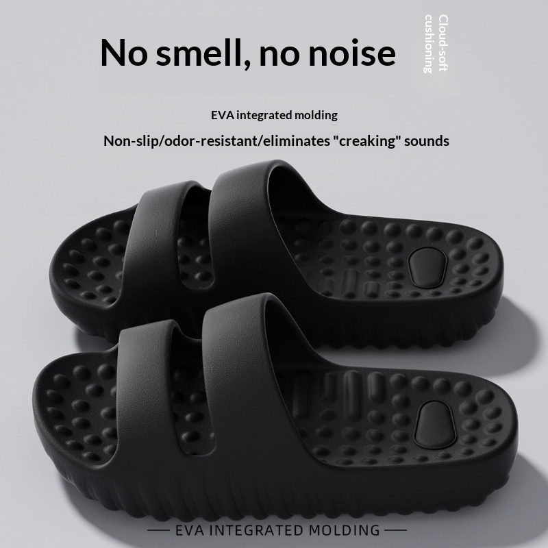 Thick-soled Massage Slippers Indoor Home Use Non-slip And Quiet EVA Material Deodorizing foto 4