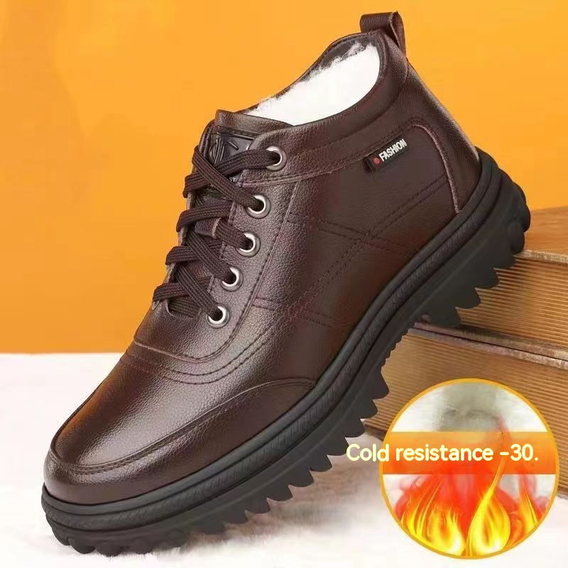 Winter New Fleece-lined Thickened Men's Cotton Shoes foto 2