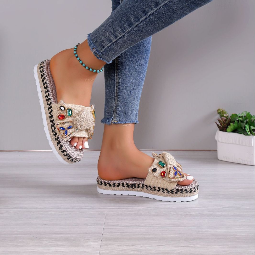 Women's Platform Sandals Beach Bow foto 5