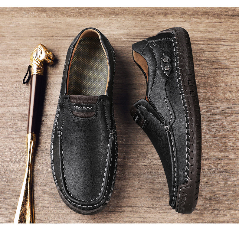 Men's Handmade Plus Size Leather Shoes foto 5