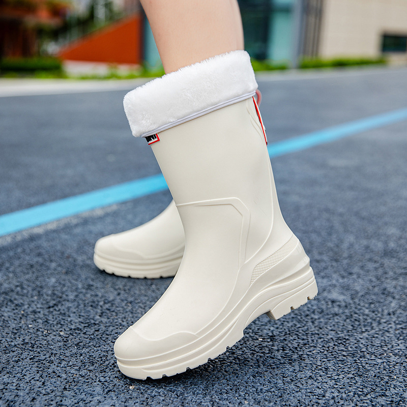 Kitchen High-top Waterproof Non-slip Rubber Shoes Women's Rain Boots foto 4
