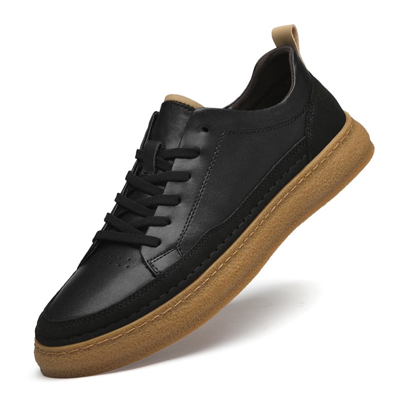 Hand-stitched Casual Shoes Leather Sneakers Soft Sole foto 5