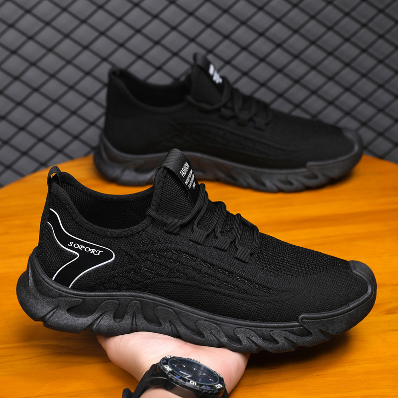 Spring New Breathable Thin Mesh Flyknit Casual Versatile Men's Sneakers foto 3