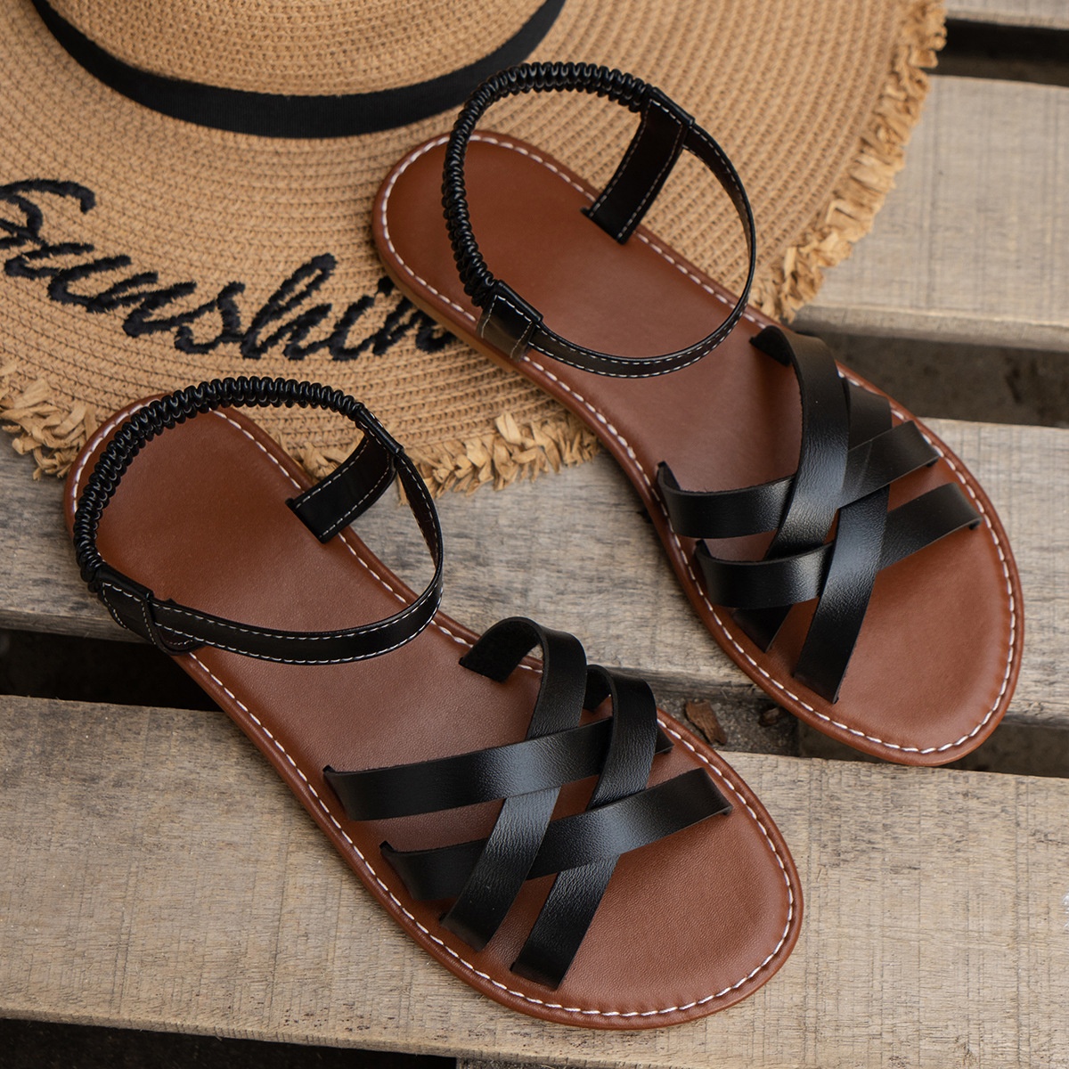 Women's Fashion Flat Bottomed Korean Sandals foto 5