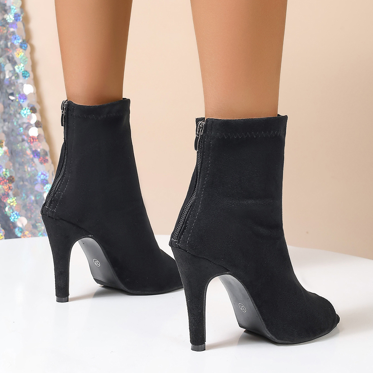 Slimming Sandal Chunky Heel Stylish Peep Toe Women's Martin Boots foto 2