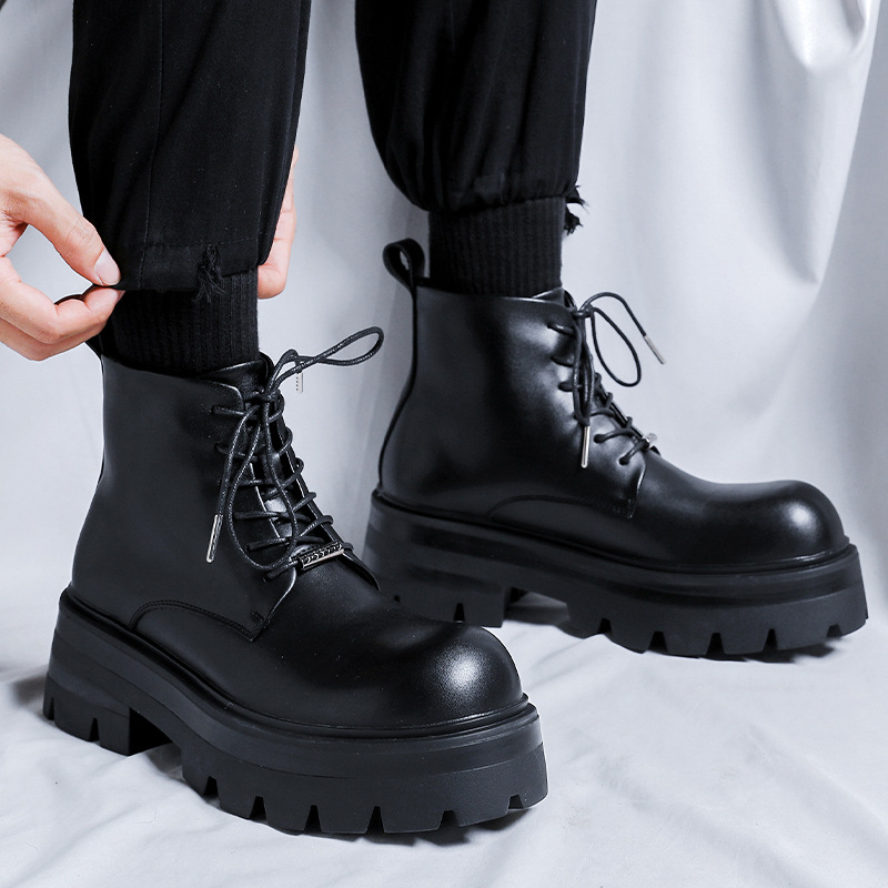 Black Working Wear Motorcycle Boots foto 2