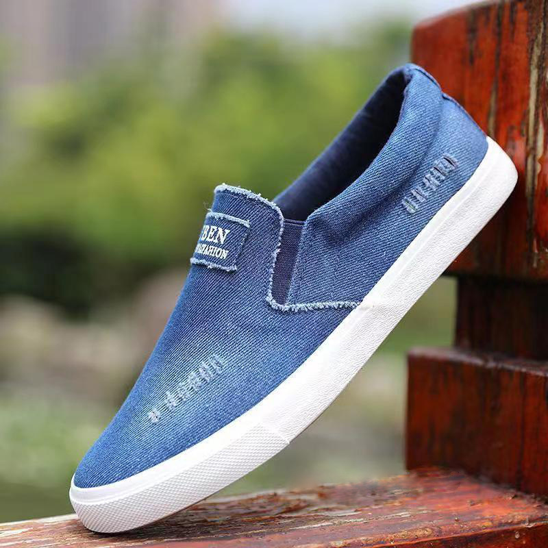 Men's Tendon Sole Canvas Shoes Slip-on Plus Size Summer foto 4