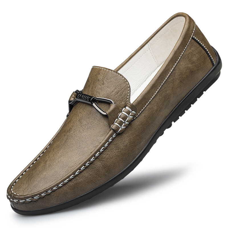 Men's Flat Leather Fashion Casual Shoes foto 5