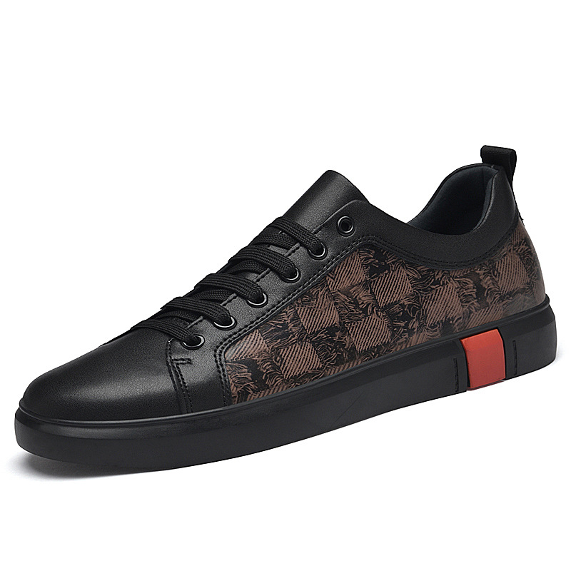 Men's Flat Fashionable Cowhide Casual Shoes foto 2
