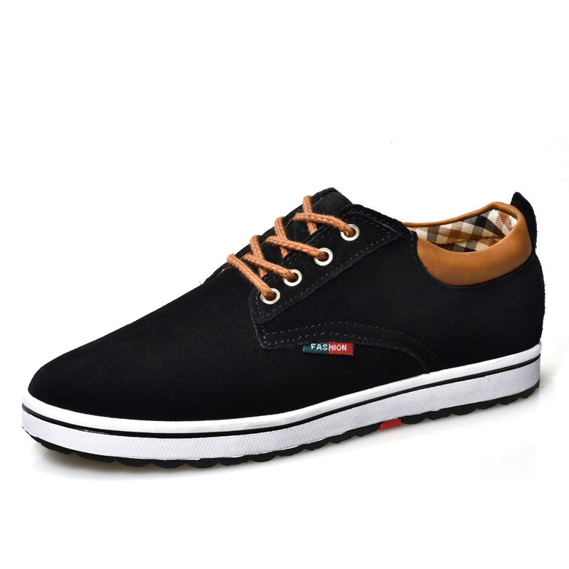 Genuine Leather Wear-resisting Sand Non-slip Elevator Shoes Men foto 2