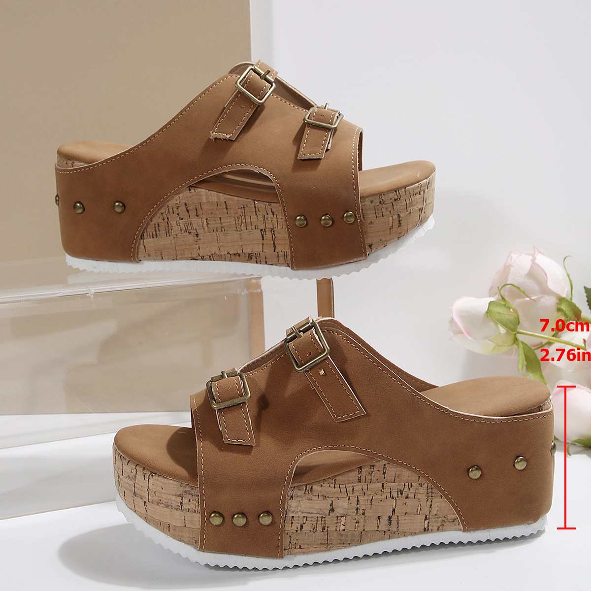 Women's Fashion Platform Muffin Beach Sandals foto 2
