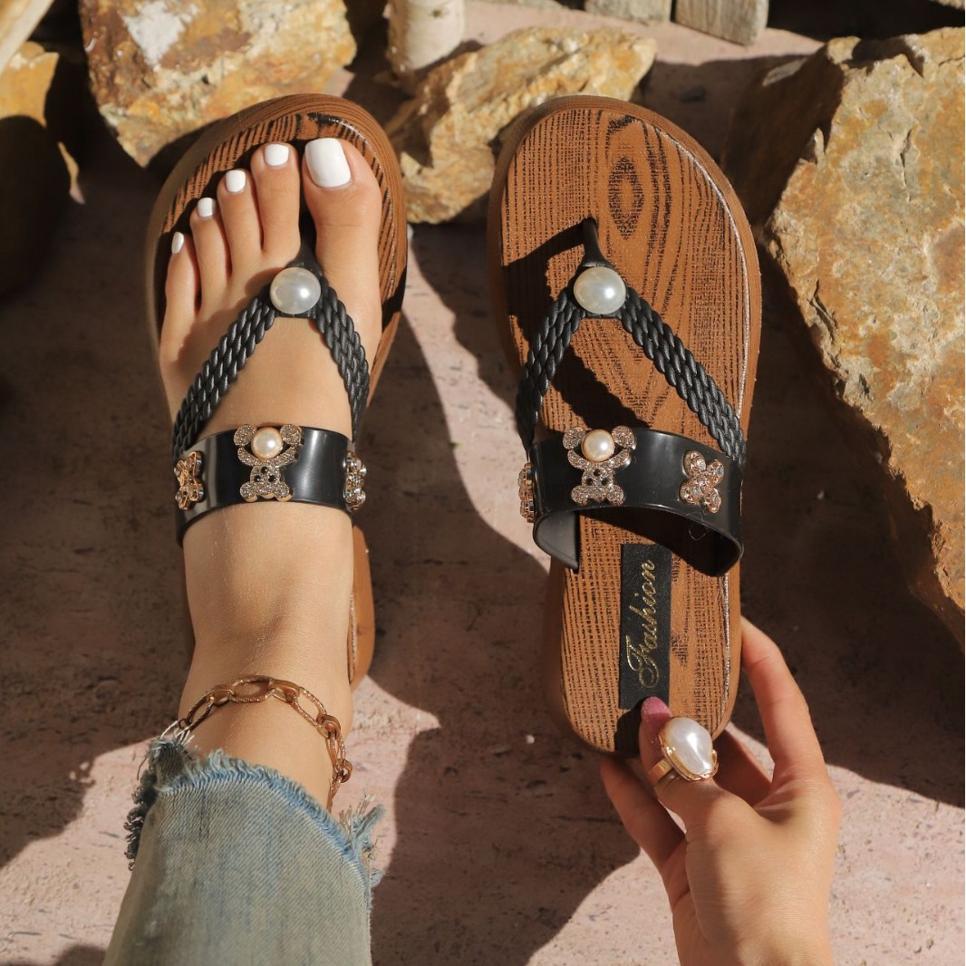 Women's Flip-flops Fashionable New Style For Outdoor Wear With Flower Design foto 5