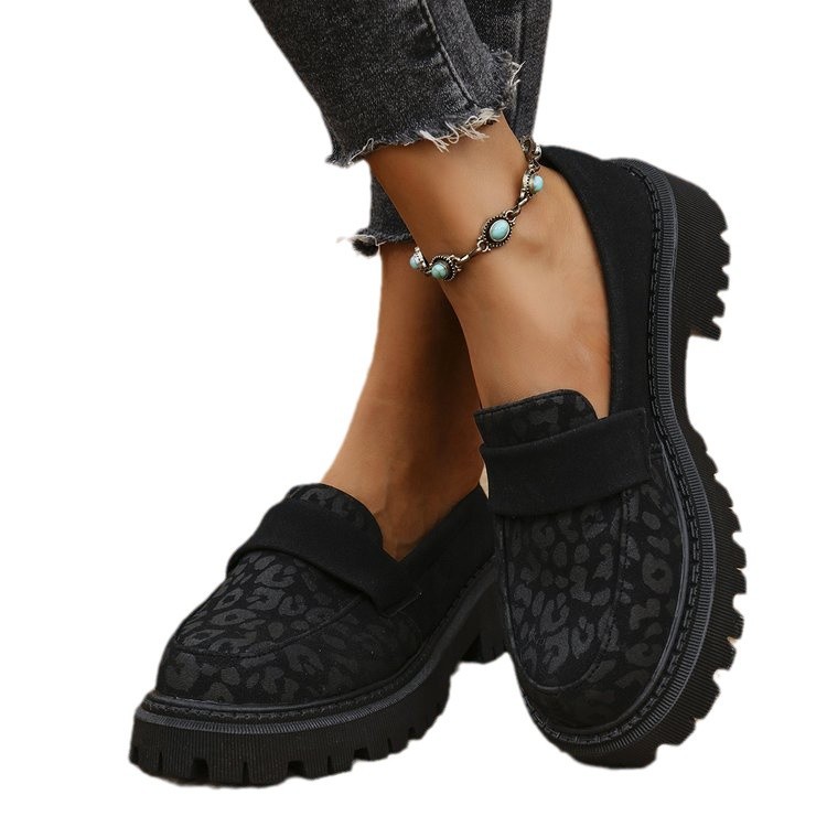 Platform Loafers Cozy Stylish And British-inspired Leather Shoes foto 2