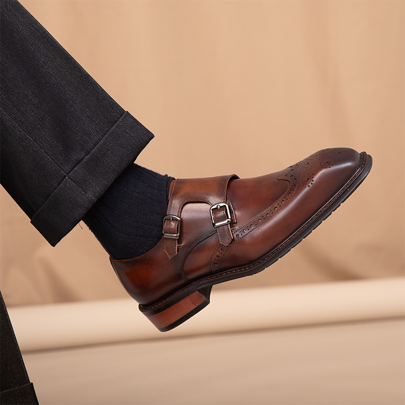 Leisure British Leather Square Toe Shoes foto 3