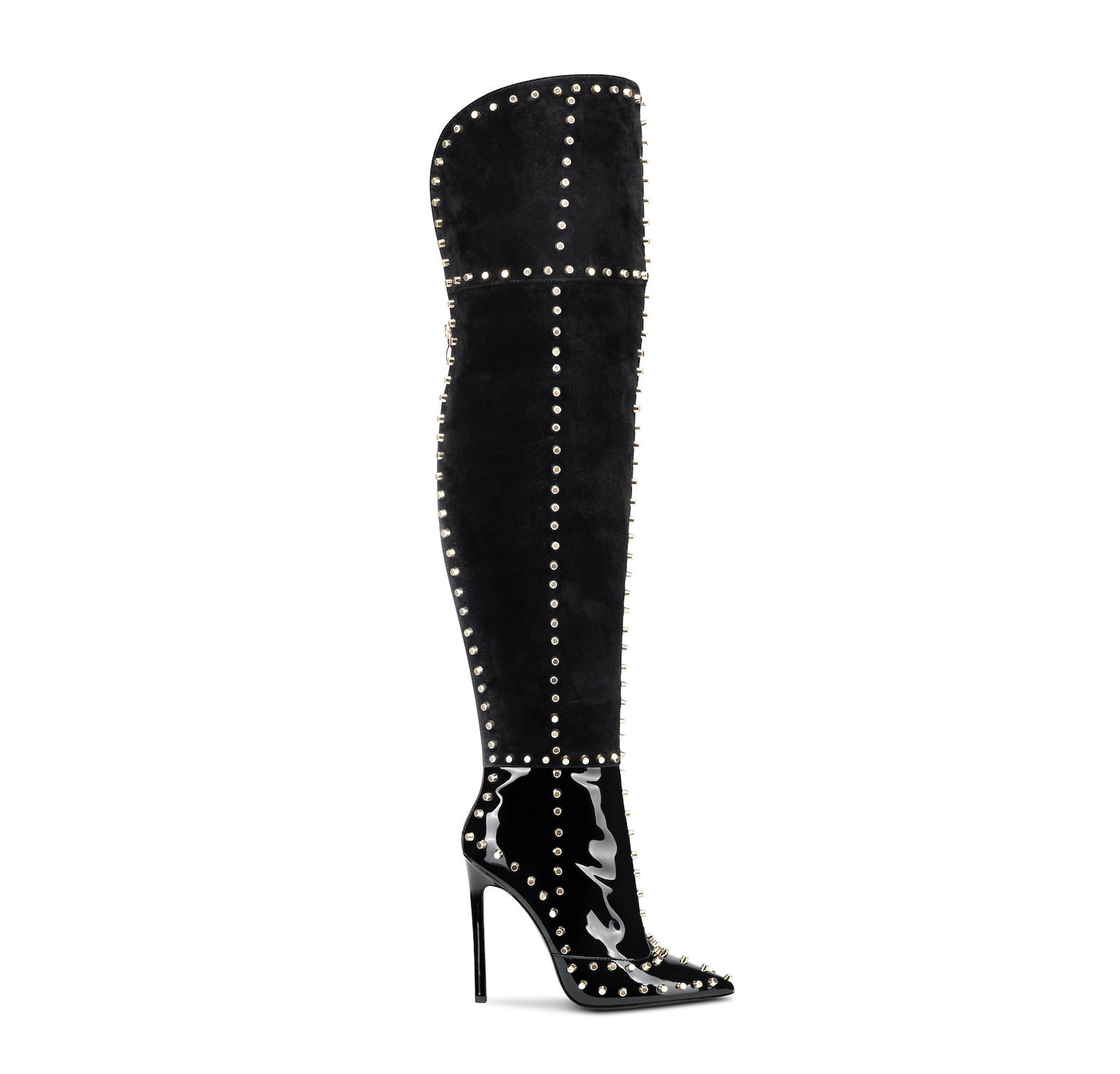 Explosive Sexy Gold-studded Stiletto-pointed Fashion Boots foto 4