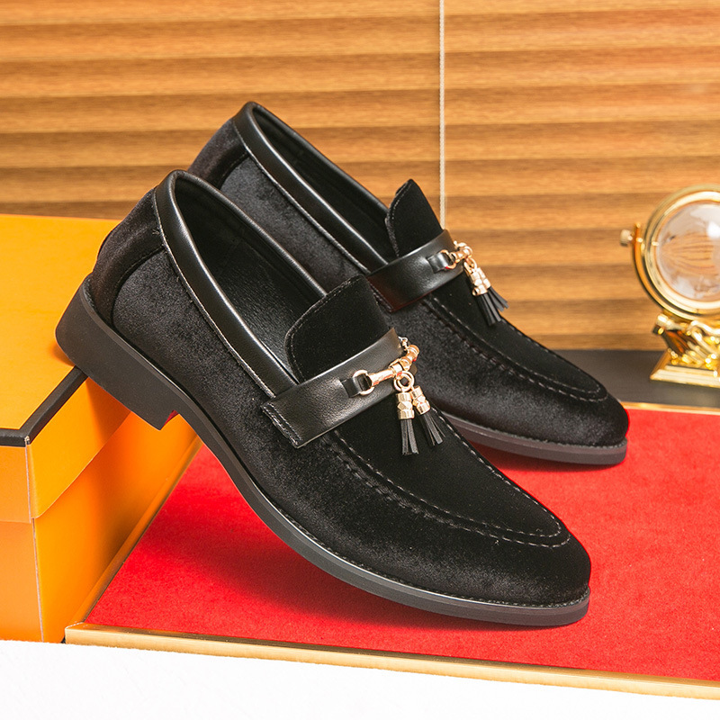 Loafers Solid Color Fringed Leather Shoes foto 5