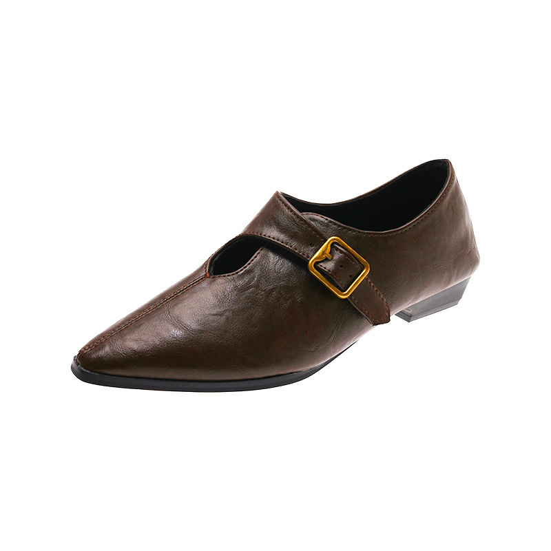 British-style Vintage Fashion Women's Leather Shoes foto 5