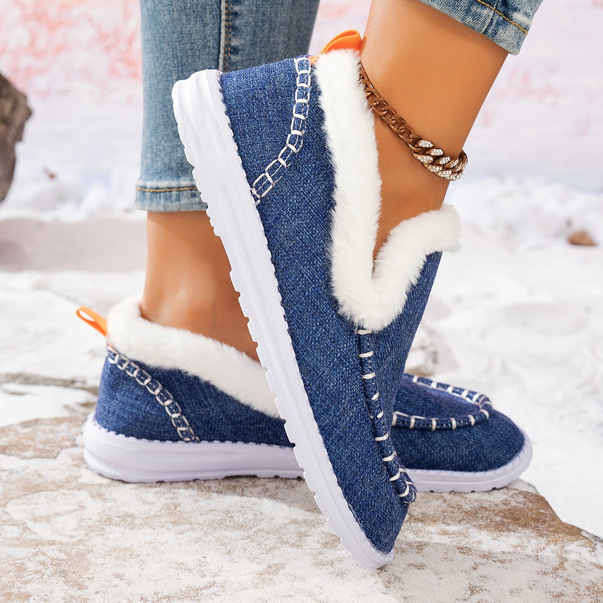 Thickened Indoor Leisure Home Warm Top Snow Boots foto 2