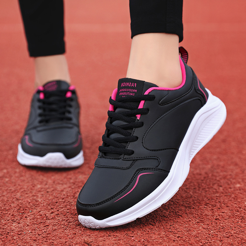Leather Waterproof Casual Sneaker Girls Flat foto 3
