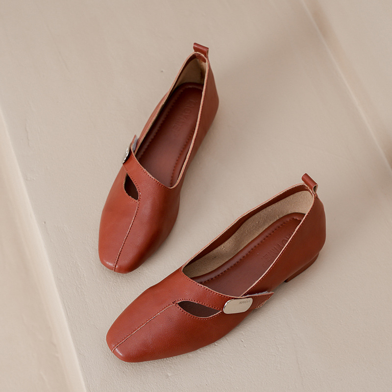 Soft-soled Womens Mary Jane Leather Shoes foto 5