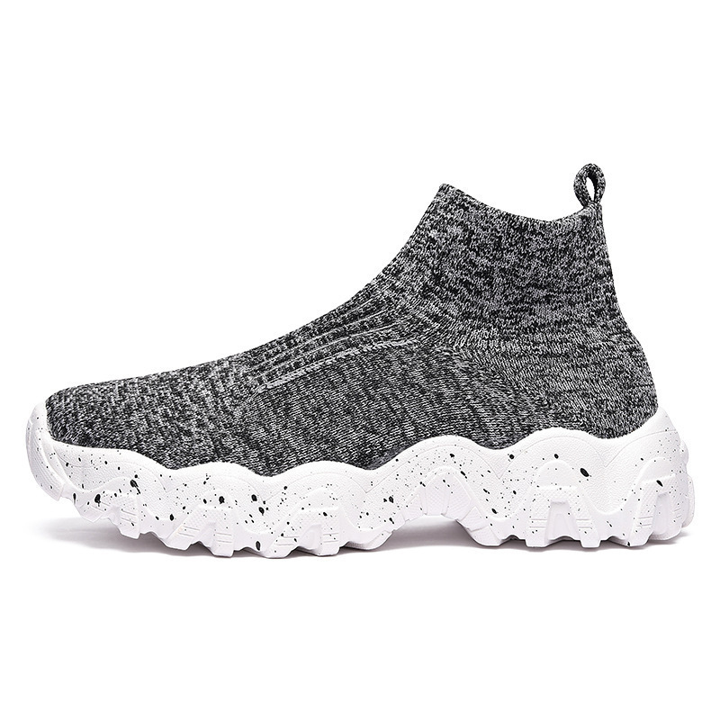 Solid Color High Tube Slip-on Shoes Platform Lazy Shoes foto 4
