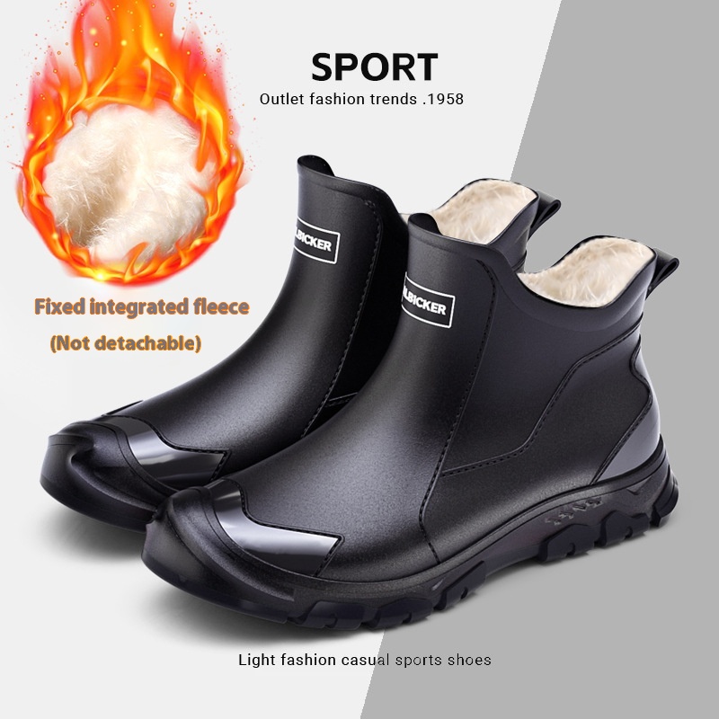Men's Oversized Rain Boots With Short Sleeves For Winter foto 5