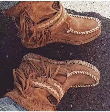 European And American Winter New Tassel Short Women's Boots foto 3