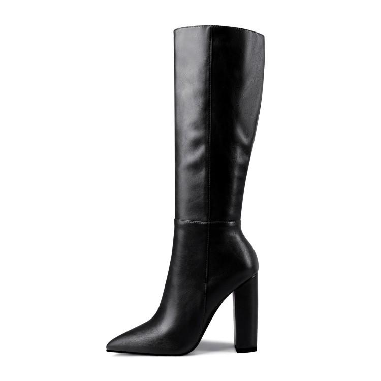 Pointed Toe Chunky Heel High Heel Autumn And Winter Women's High Boots foto 4