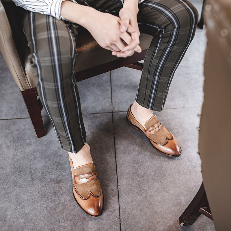 British Style Casual Leather Shoes Men's Retro foto 5