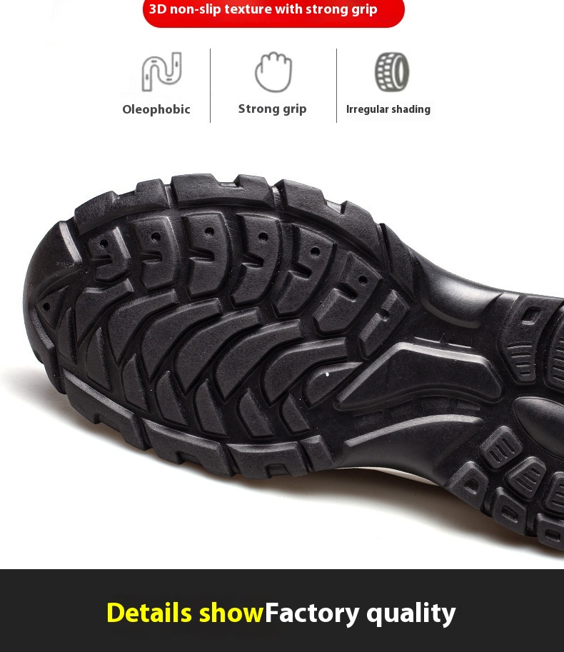 Men's Flyknit Safety Shoes Anti-smashing Breathable foto 5