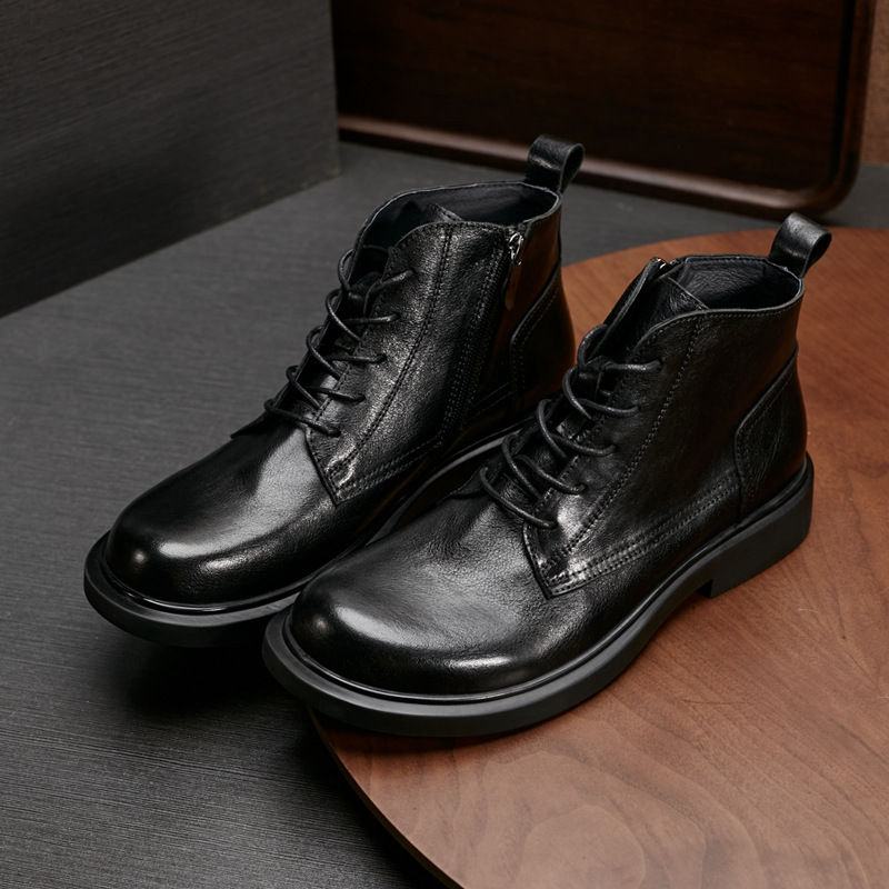 Genuine Leather Fashion Martin Boots For Men foto 4
