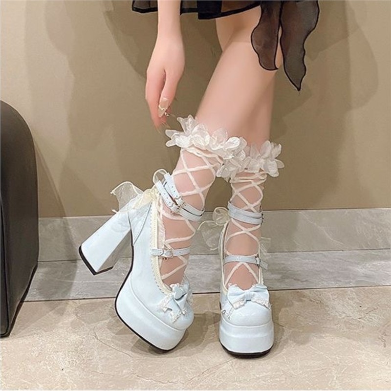 Women's One-strap Silver Single-layer Shoes foto 3